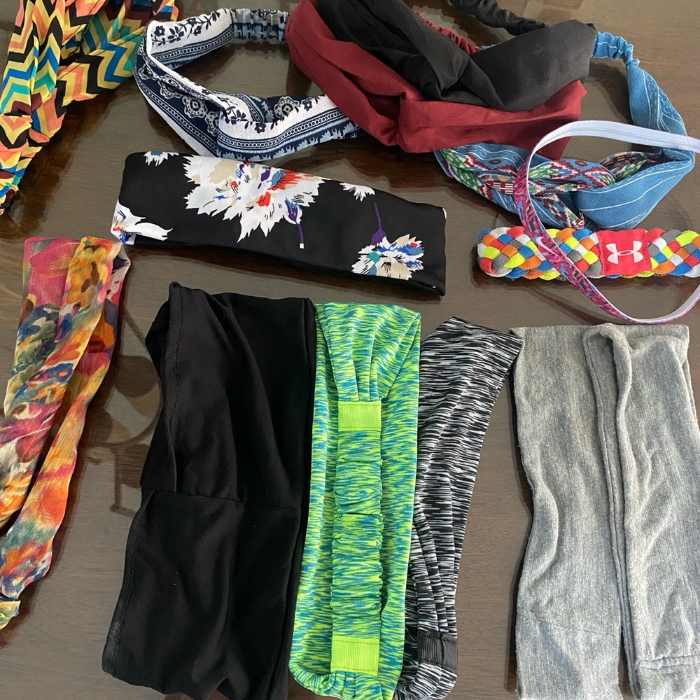 Headbands galore! Some barely worn, some never worn at all!